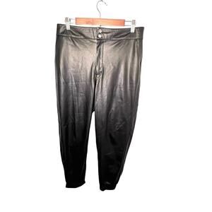 Sofia Jeans Women's High Rise Faux Leather Y2K Gorpcore Jogger Pants Size‎ Large